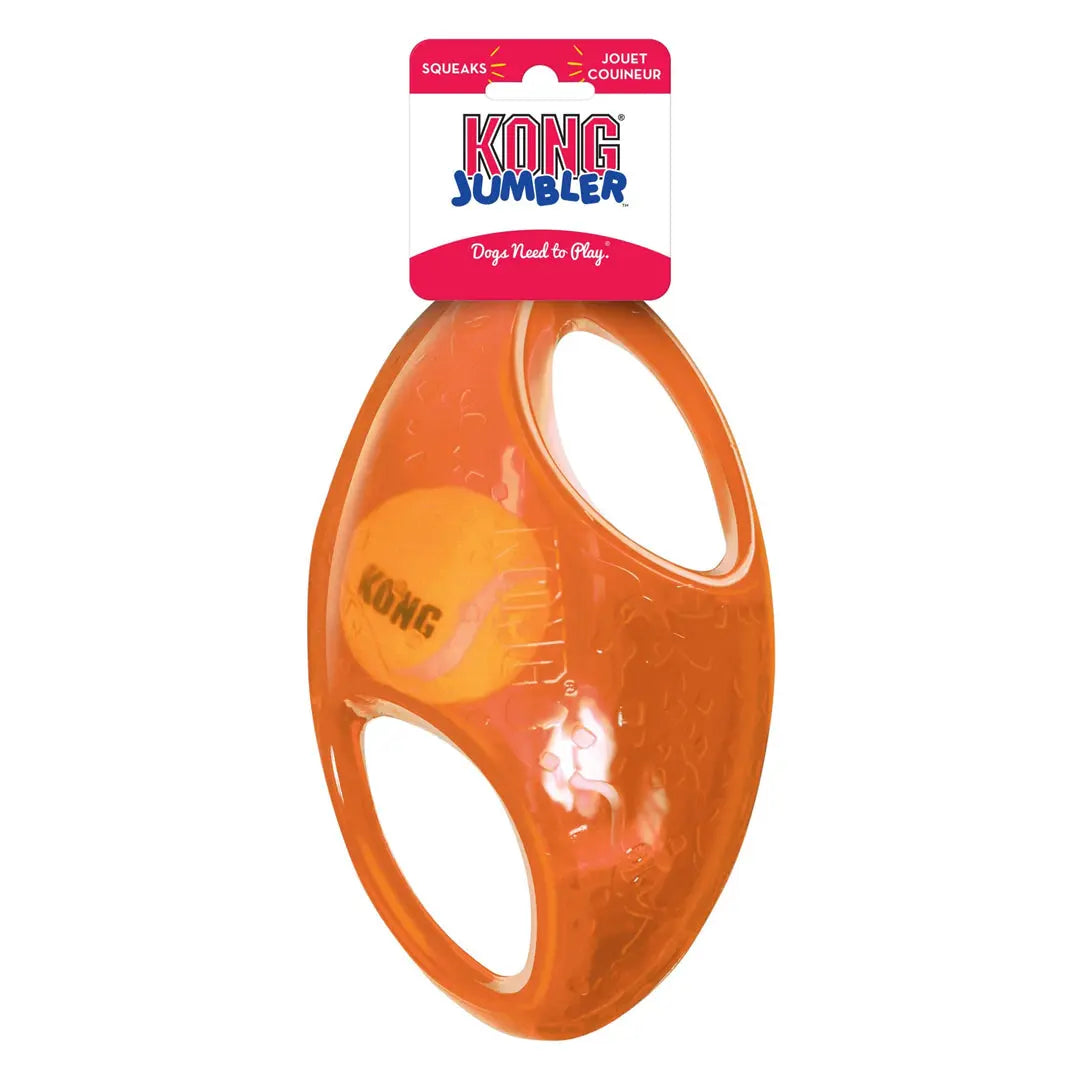 KONG Jumbler Dog Toy Football Assorted 1ea/LG/XL Kong