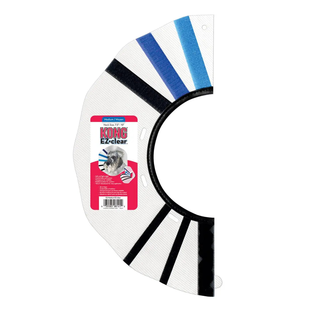 KONG E-Collar Clear/Blue/Black 1ea/MD Kong