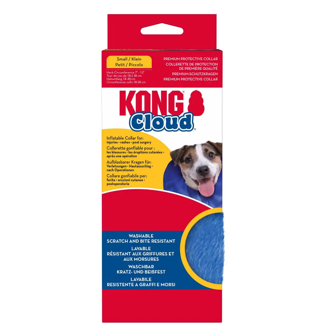 KONG Inflatable E-Collar Blue 1ea/SM Kong