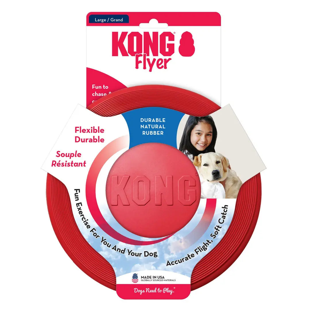 KONG Flyer Dog Toy Red 1ea/LG Kong