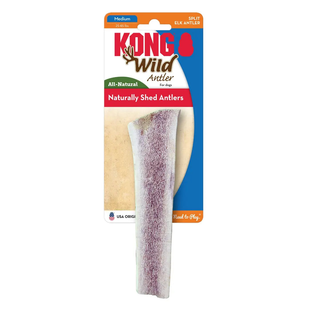 KONG Wild Antler Dog Chew Split 1ea/MD Kong