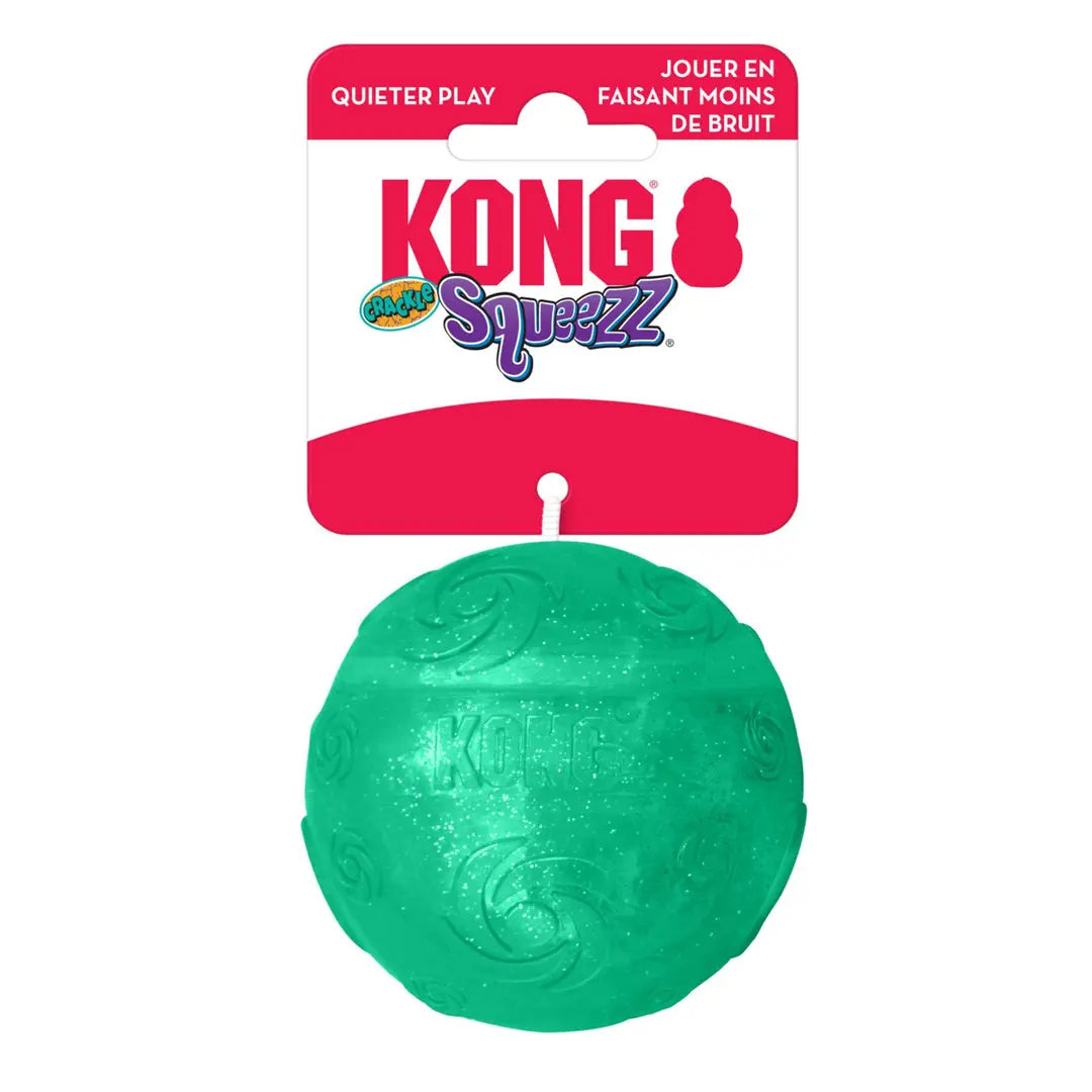 KONG Squeezz Crackle Ball Dog Toy Assorted 1ea/LG Kong
