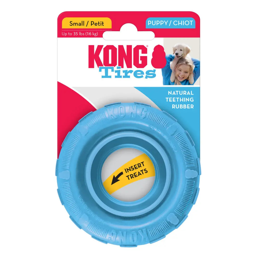 KONG Puppy Tires Dog Toy Assorted 1ea/SM Kong