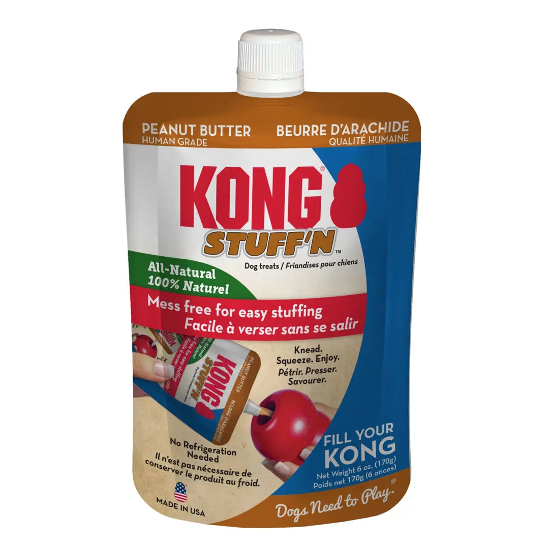 KONG Stuff'N Dog Treat Paste Pouch Peanut Butter 1ea/6 oz Kong