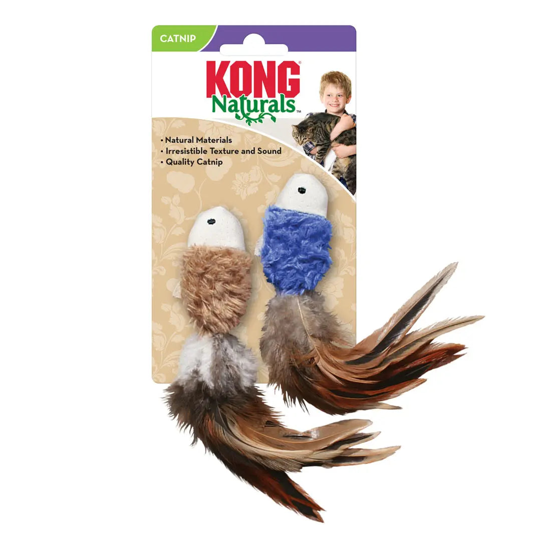 KONG Natural Crinkle Fish Catnip Toy Assorted 1ea/One Size, 2 pk Kong