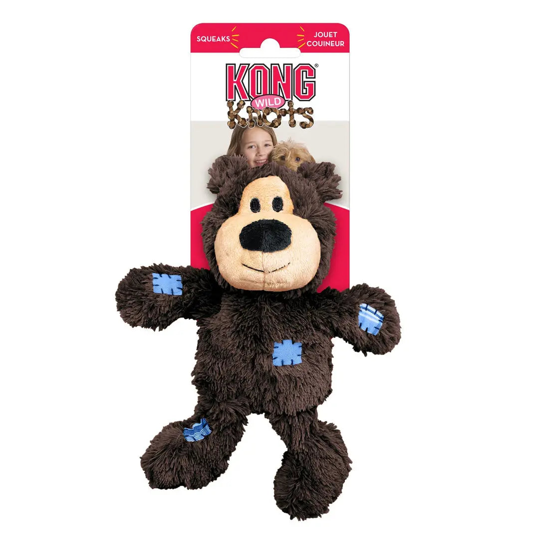 KONG Wild Knots Bear Dog Toy Assorted 1ea/SM/MD Kong