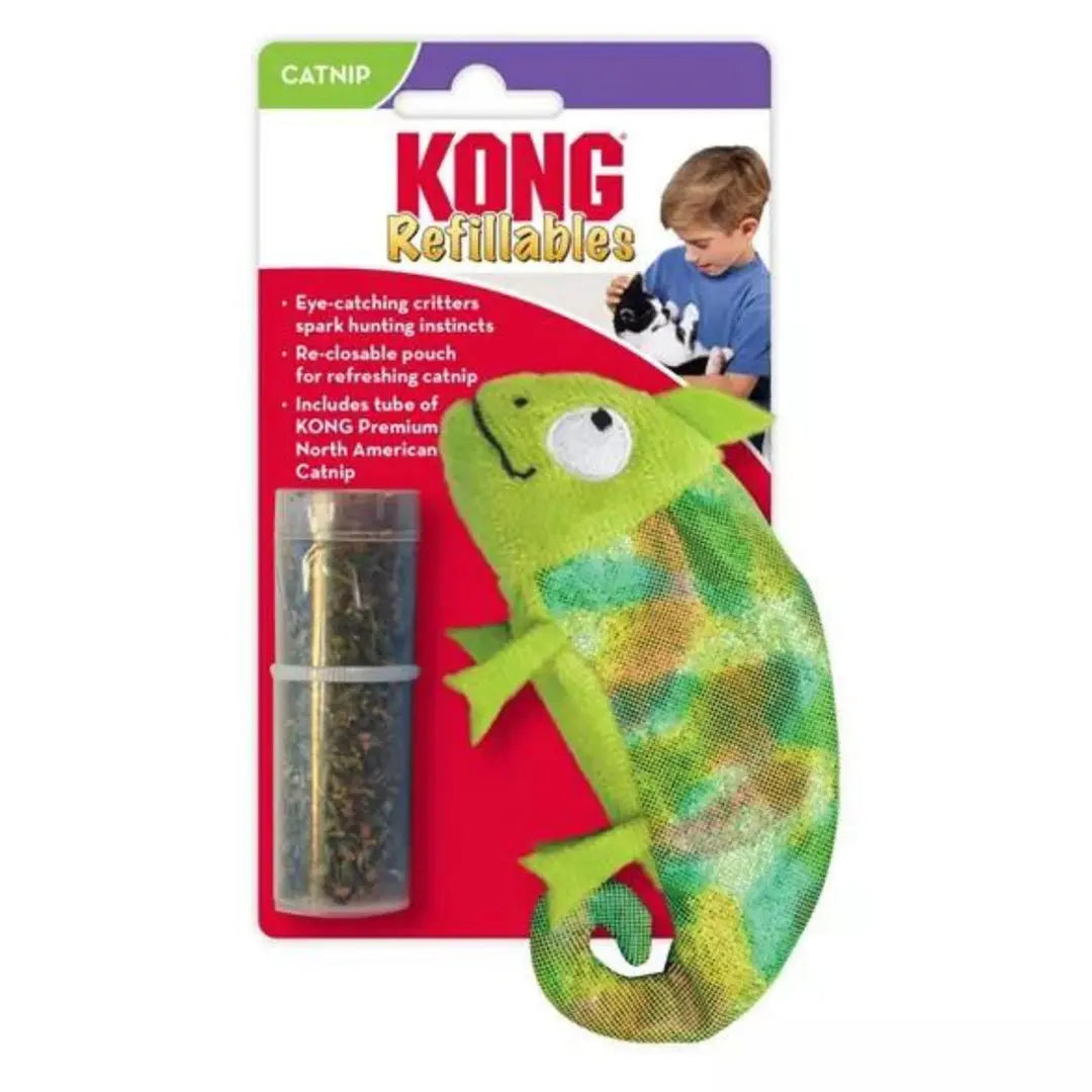 KONG Refillables Critter Catnip Cat Toy Chameleon 1ea/One Size Kong