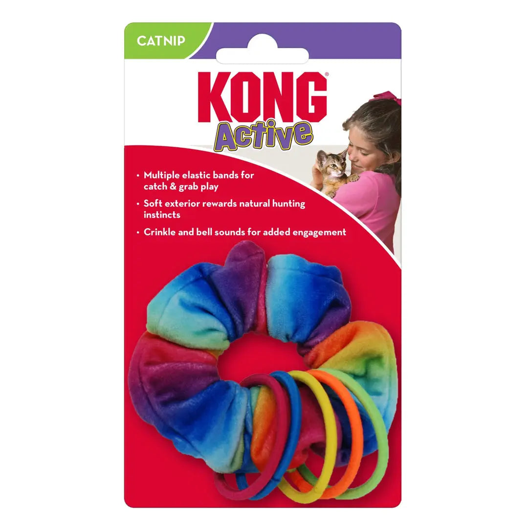 KONG Active Scrunchie Catnip Toy Multi-Color 1ea/One Size Kong
