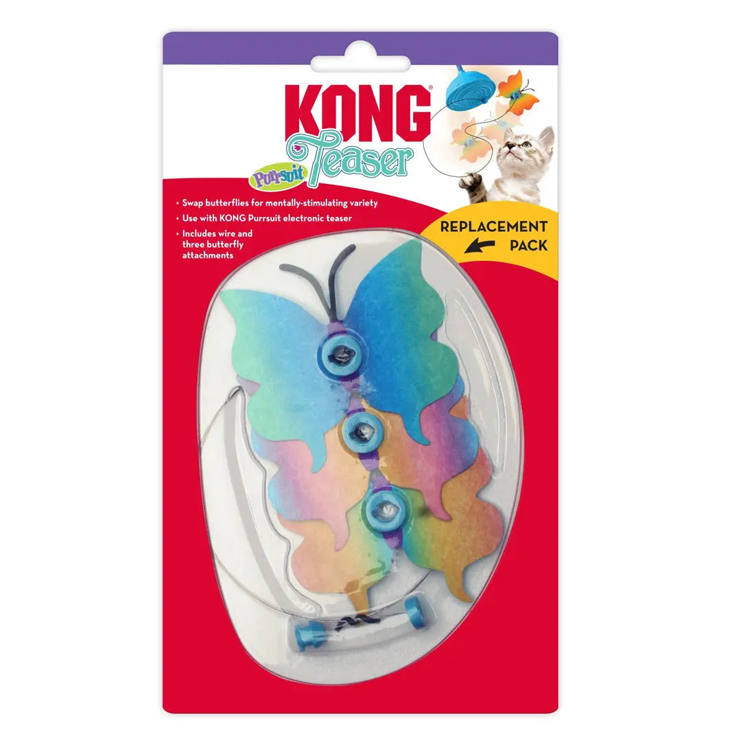 KONG Teaser Purrsuit Butterfly Replacement Pack Cat Toy 1ea/One Size Kong