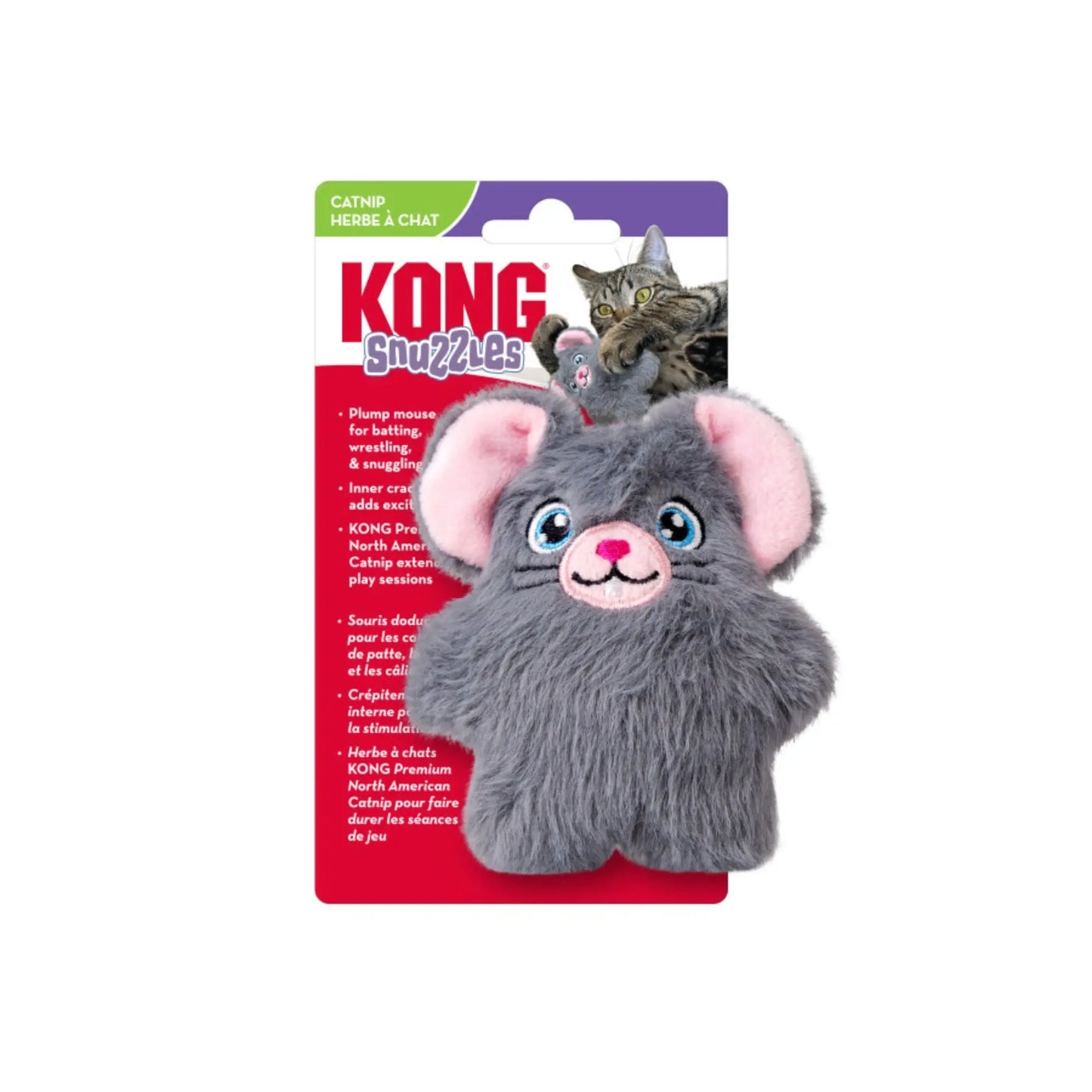 KONG Cat Snuzzles Mouse Cat Toy 1ea/MD Kong