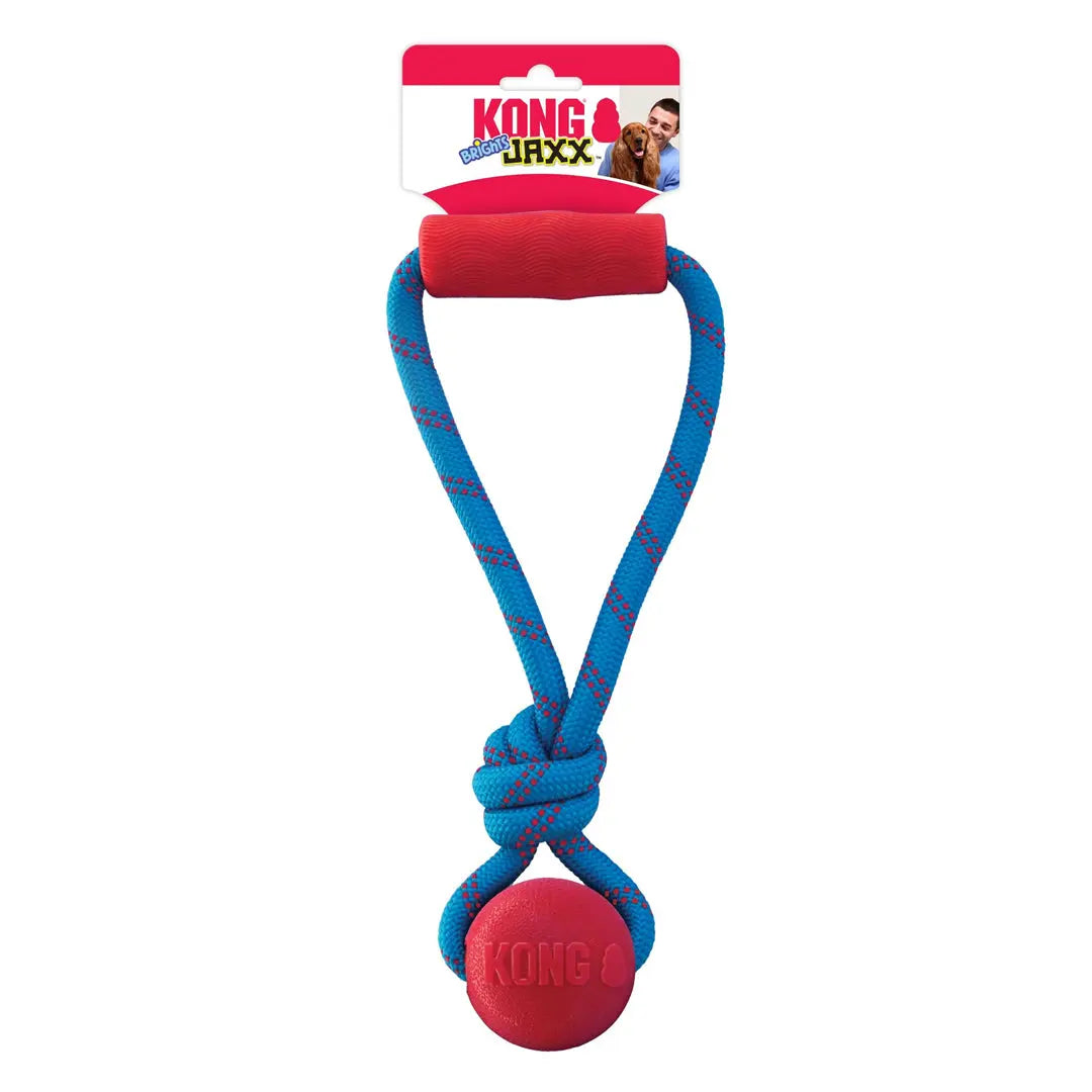 KONG Jaxx Brights Tug with Ball Dog Toy Assorted 1ea/MD Kong