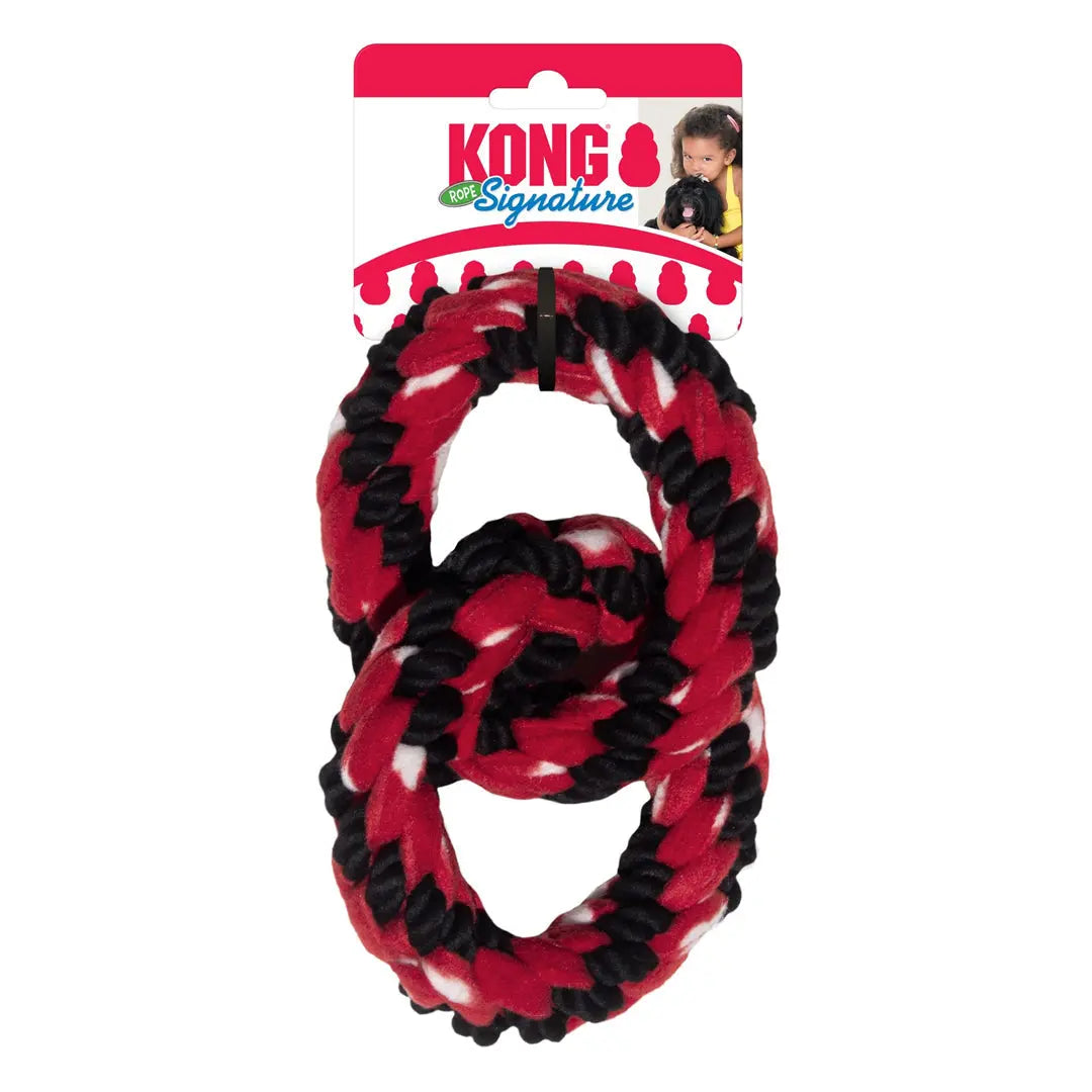 KONG Signature Rope Double Ring Tug Dog Toy 1ea Kong