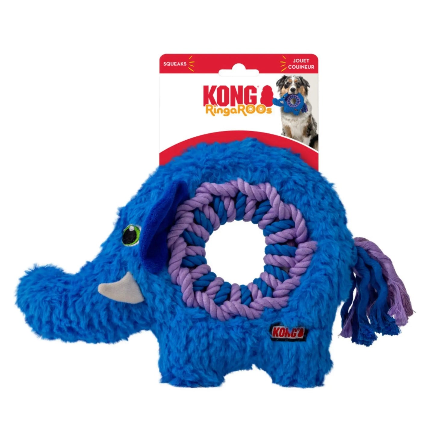 KONG Ringaroos Dog Toy Elephant, 1ea/MD Kong