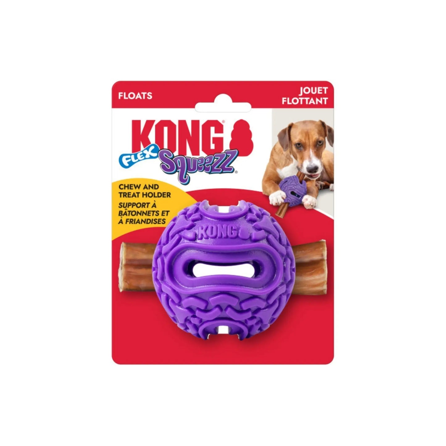 KONG Squeezz Flex Ball Dog Toy 1ea/SM/MD Kong