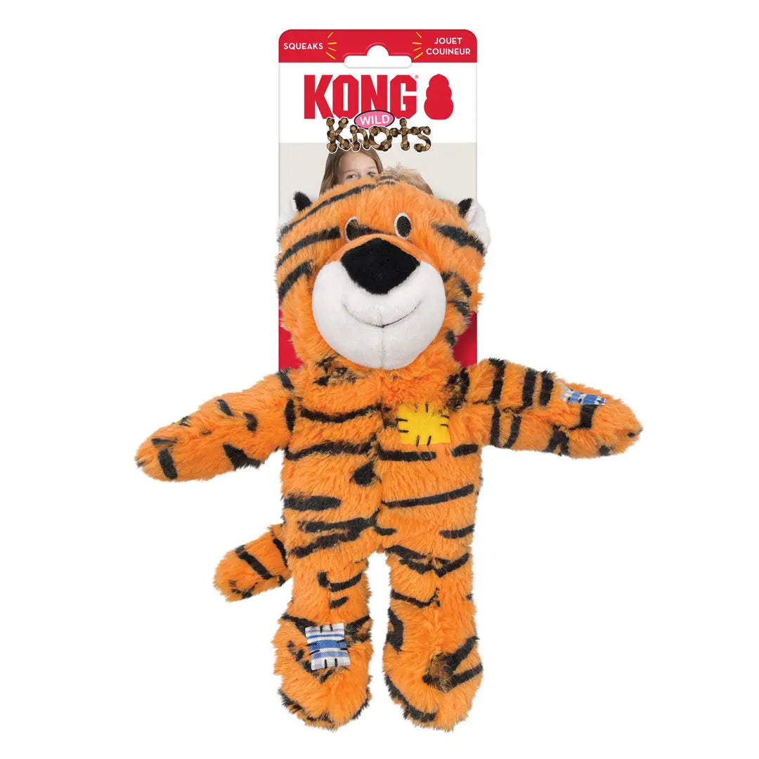 KONG Wild Knots Dog Toy Tiger 1ea/MD/LG Kong