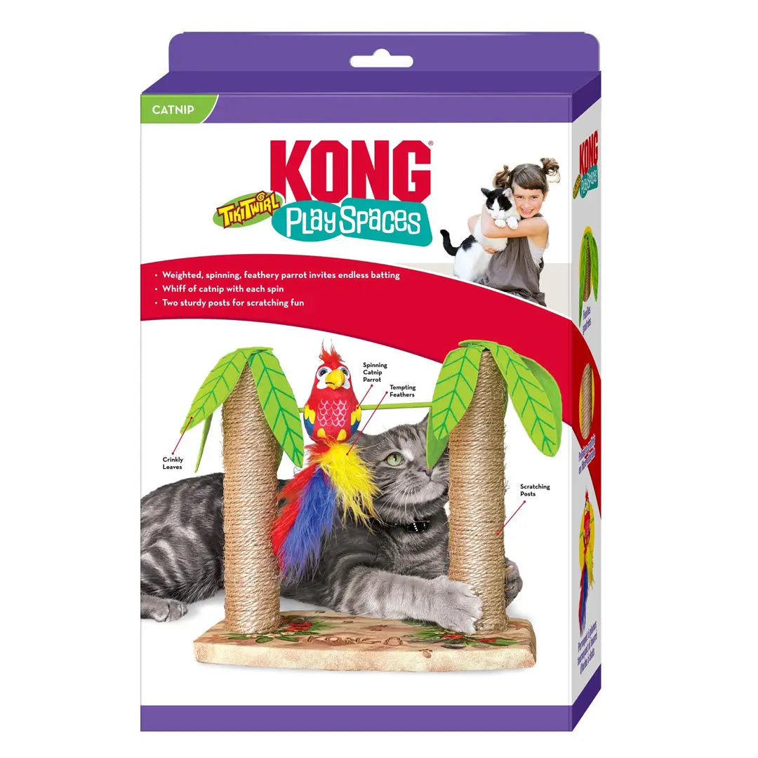 KONG Play Spaces Tiki Twirl Cat Toy 1ea/One Size Kong