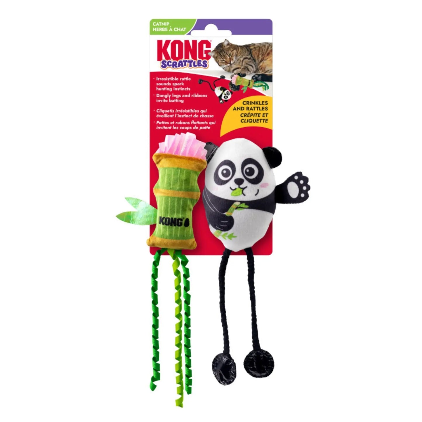 KONG Scrattles Cat Toy Panda, 1ea/2 pk Kong