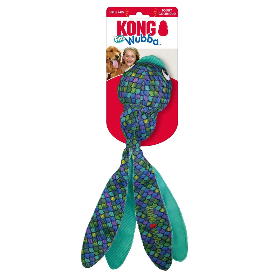 KONG Wubba Finz Dog Toy Blue 1ea/LG Kong