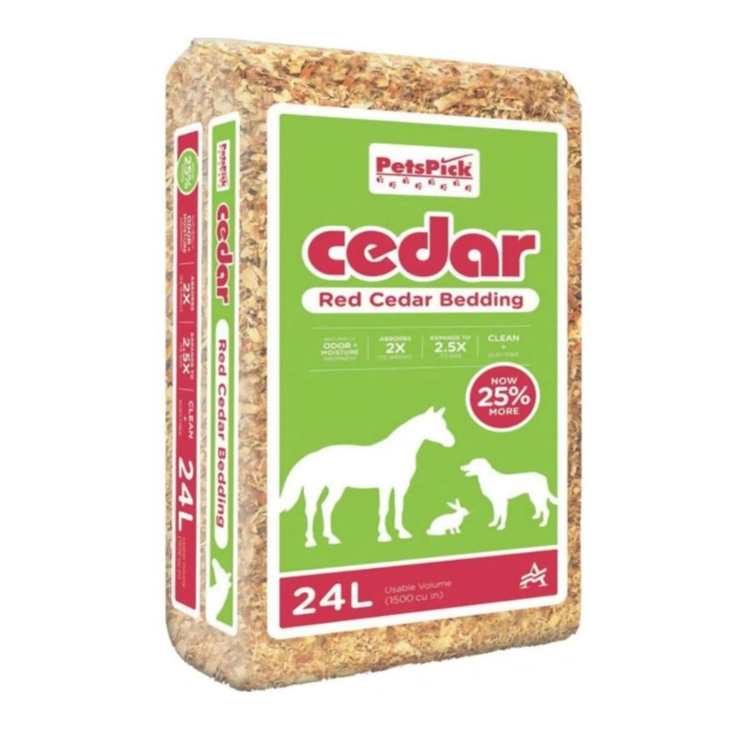 Pets Pick Kiln Dried Red Cedar Bedding Red Cedar 141 L Pet Pick