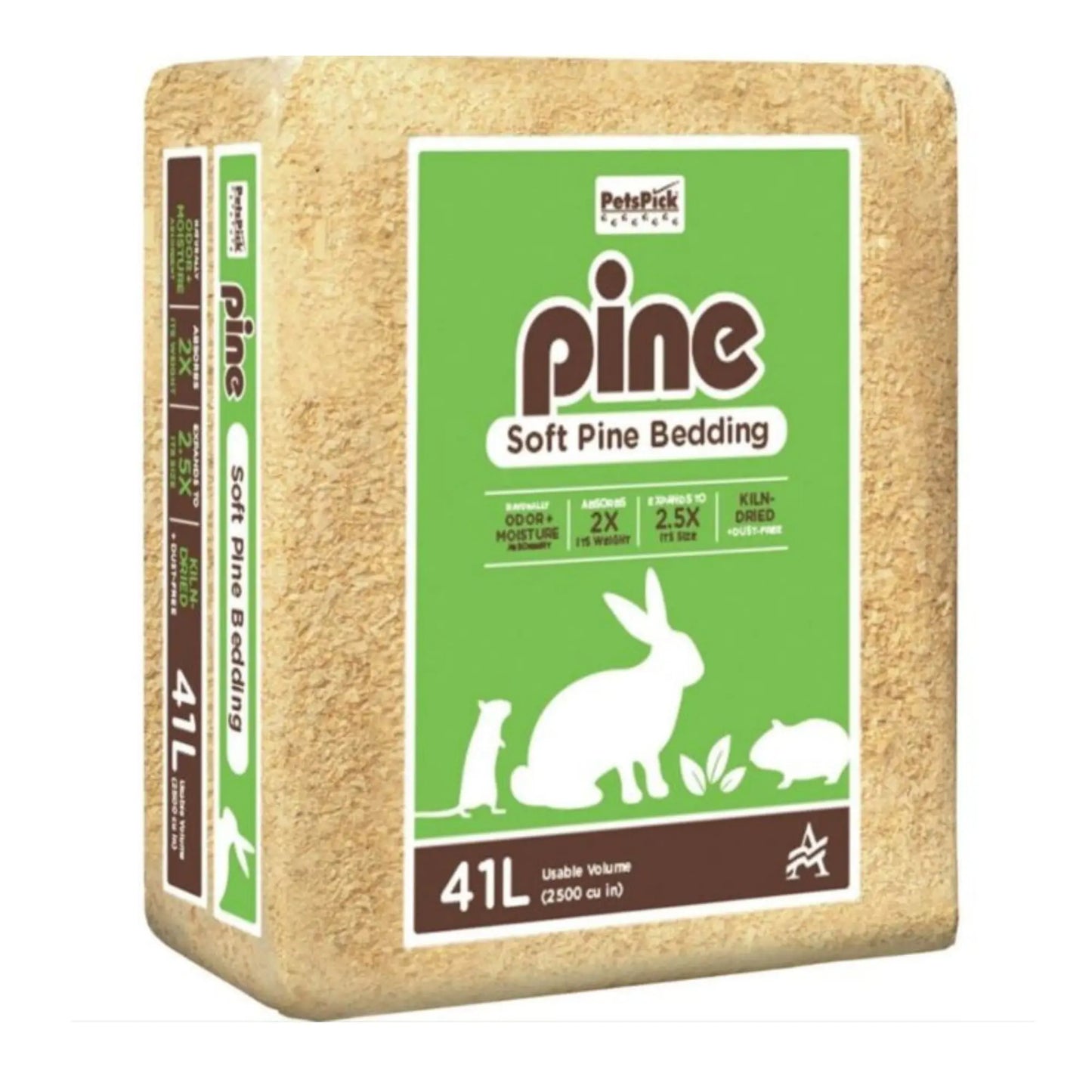Pets Pick Kiln Dried Soft Pine Bedding Pine 41 L Pet Pick