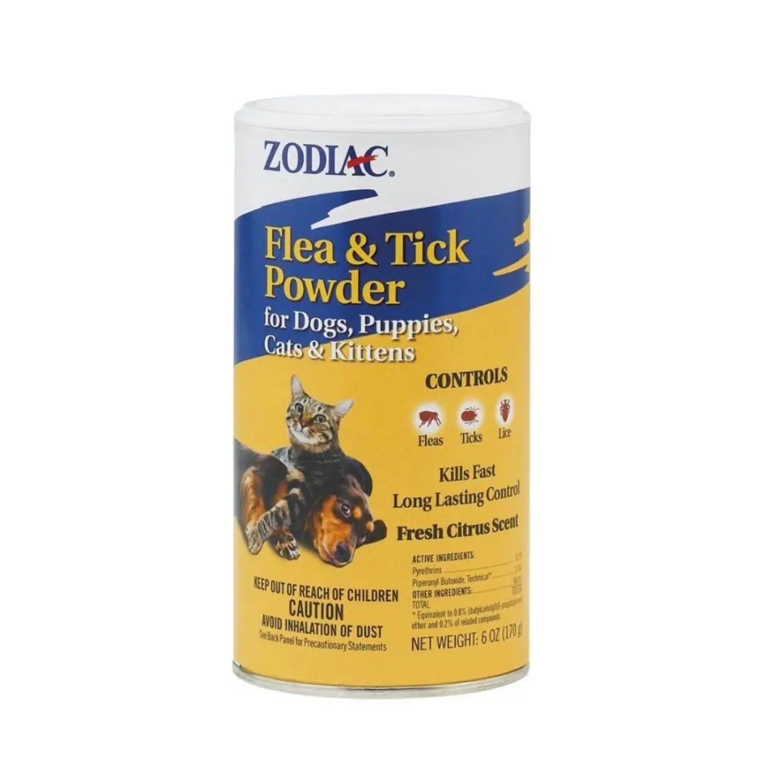 Zodiac Flea and Tick Powder for Dogs and Cats 1ea/6 oz Zodiac
