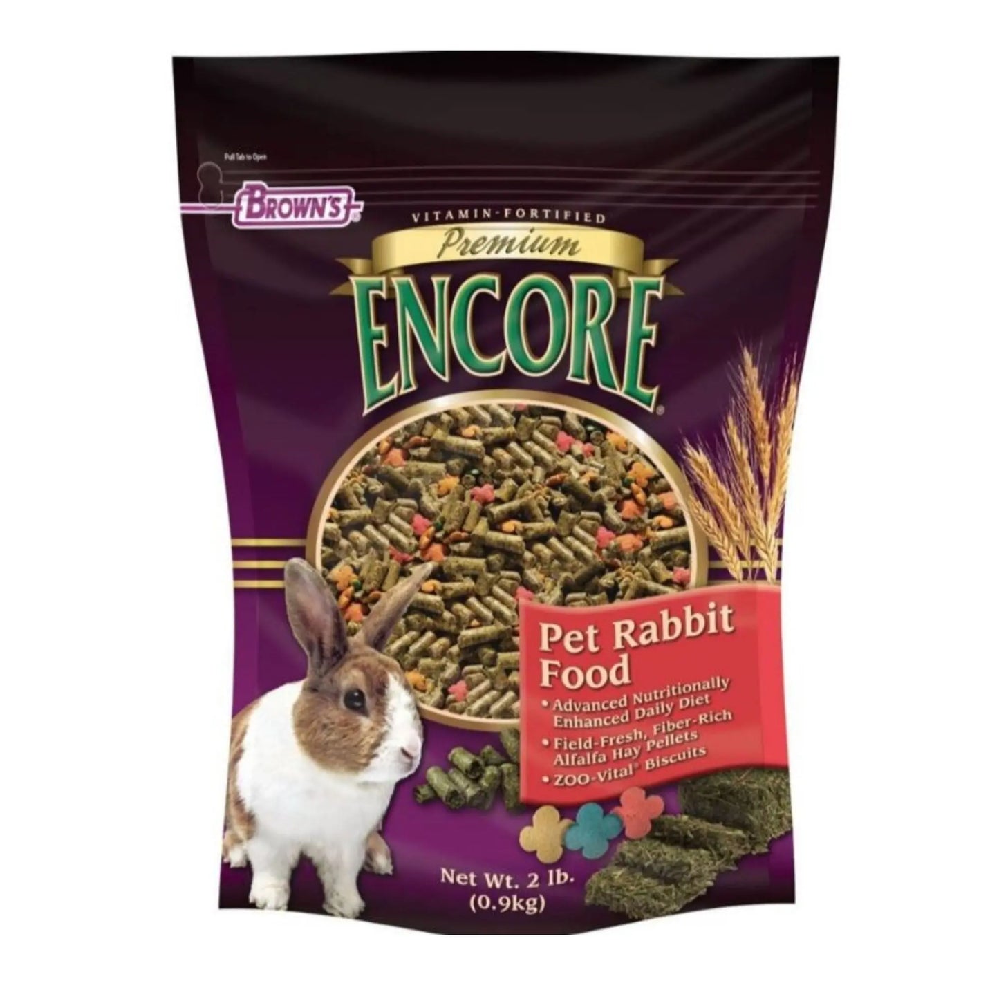 Encore Premium Pet Rabbit Food 2 Lb Brown's