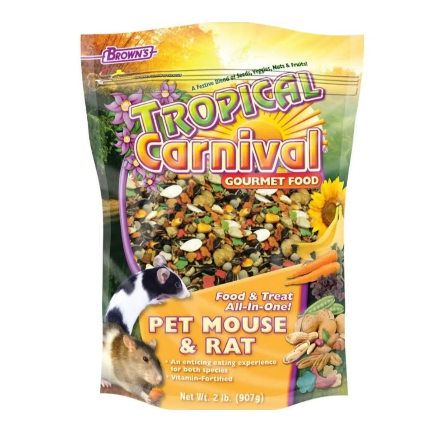 Tropical Carnival Gourmet Pet Mouse & Rat Food 2 Lb Brown's