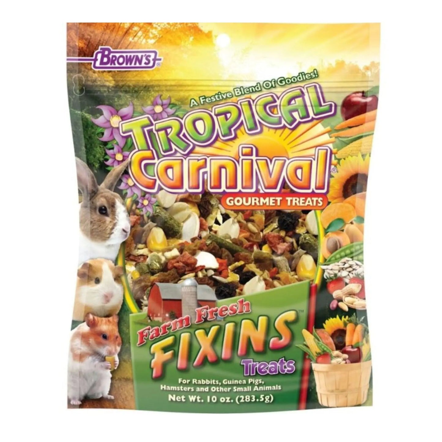 Tropical Carnival Farm Fresh Fixins Small Animal 10oz. Brown's
