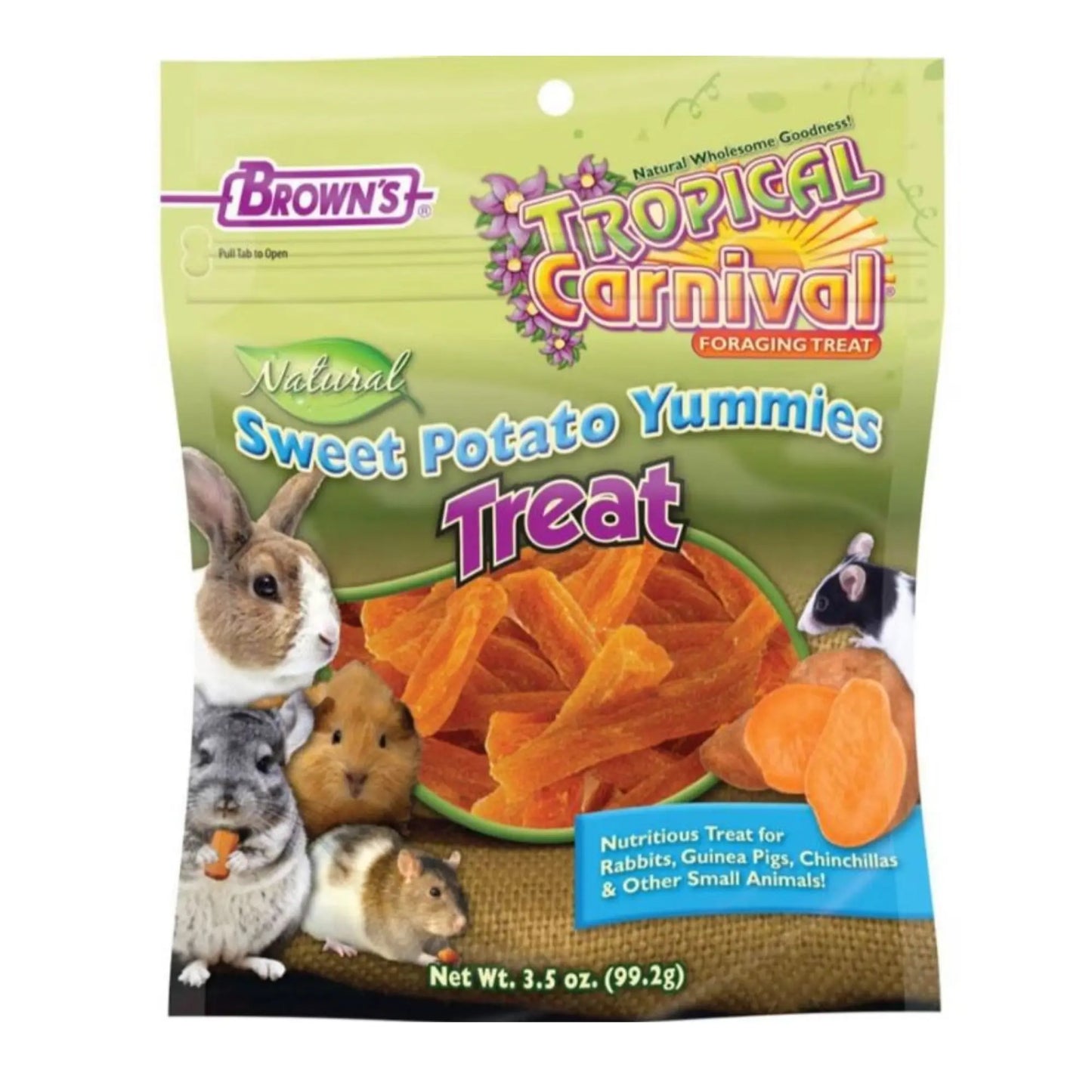 Tropical Carnival Natural Yummies S.A. Treats 3.5oz. Brown's