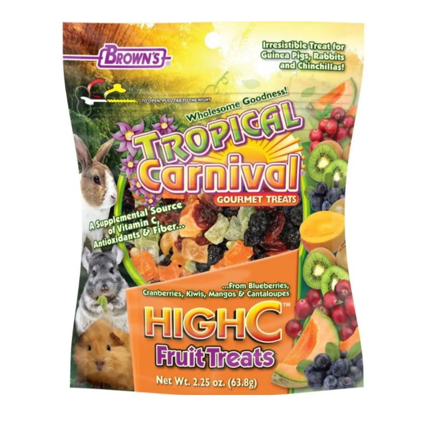 Tropical Carnival High C Small Animal Treats 2.25oz. Brown's