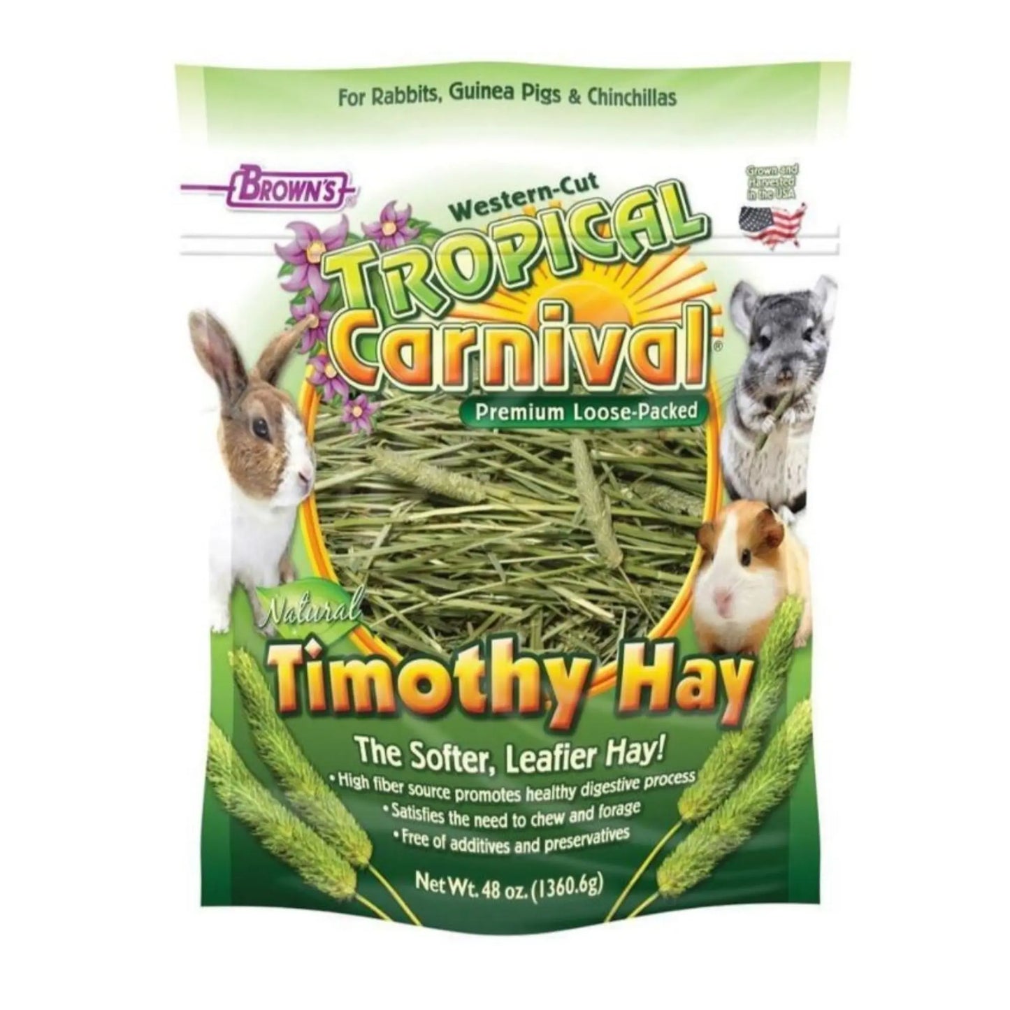 Tropical Carnival Natural Timothy Hay 48oz. Brown's