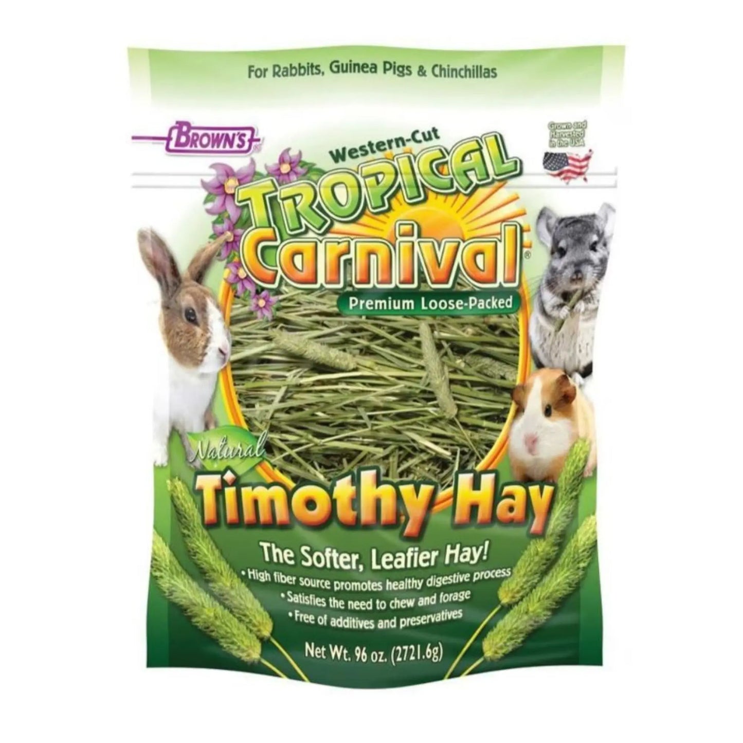 Tropical Carnival Natural Timothy Hay 96oz. Brown's
