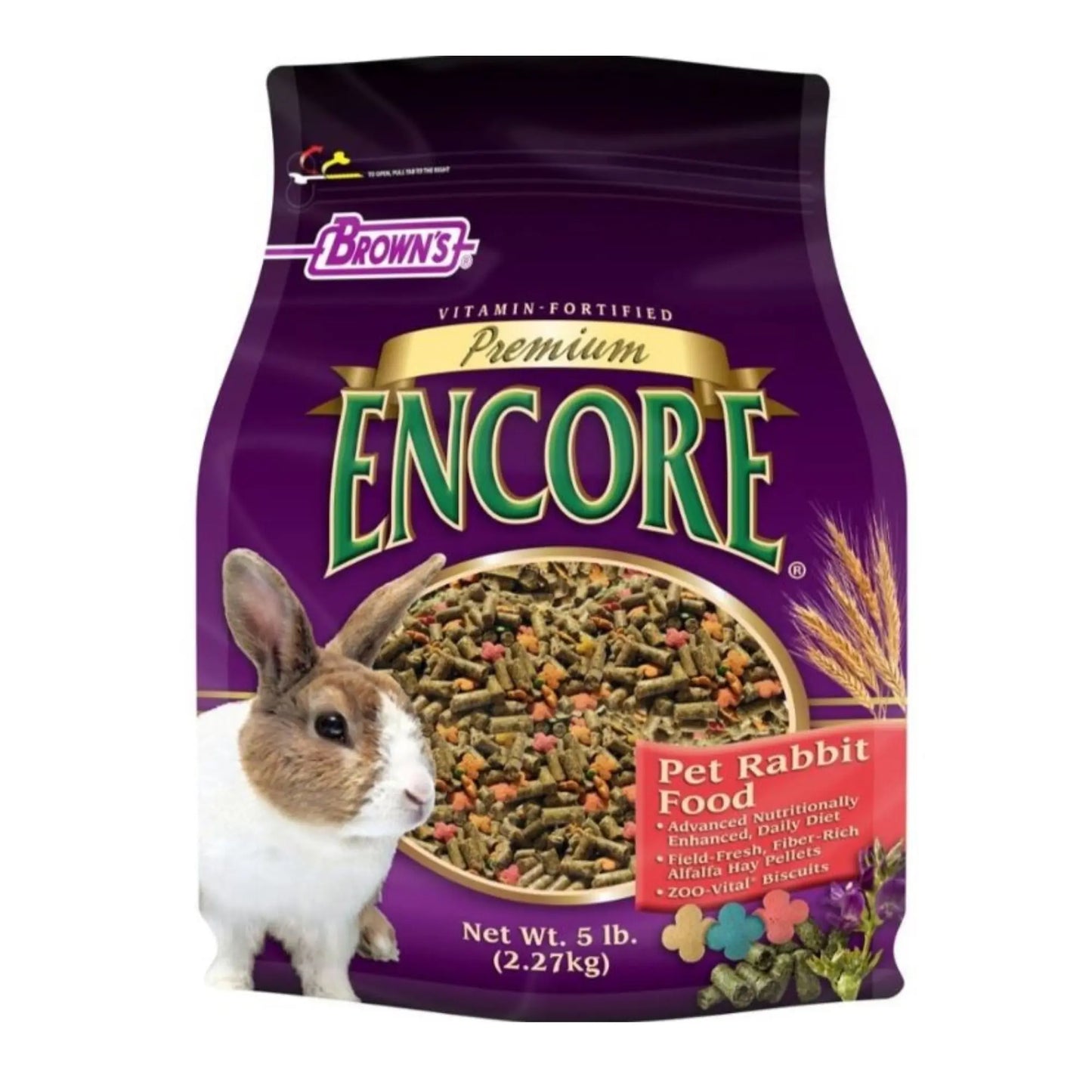 Encore Premium Pet Rabbit Food 5 Lb Brown's