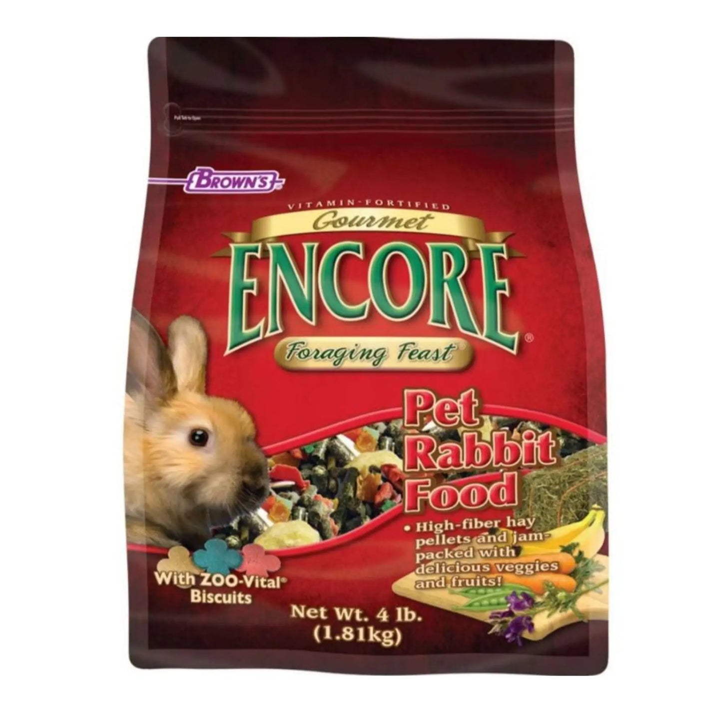 Encore Gourmet Pet Rabbit Food 4 Lb Brown's