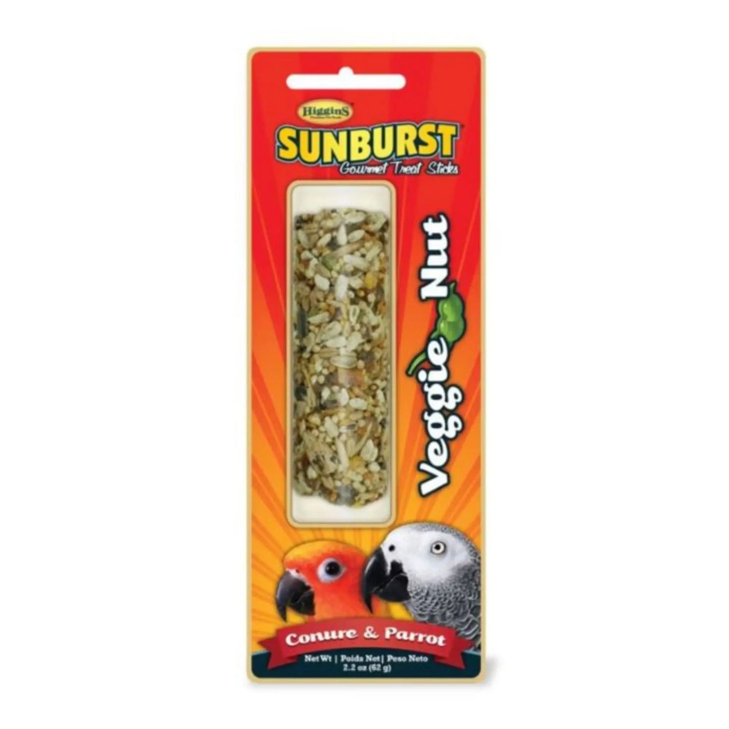 Sunburst Avian Treat Stick Veggie Nut 2.2oz. Higgins