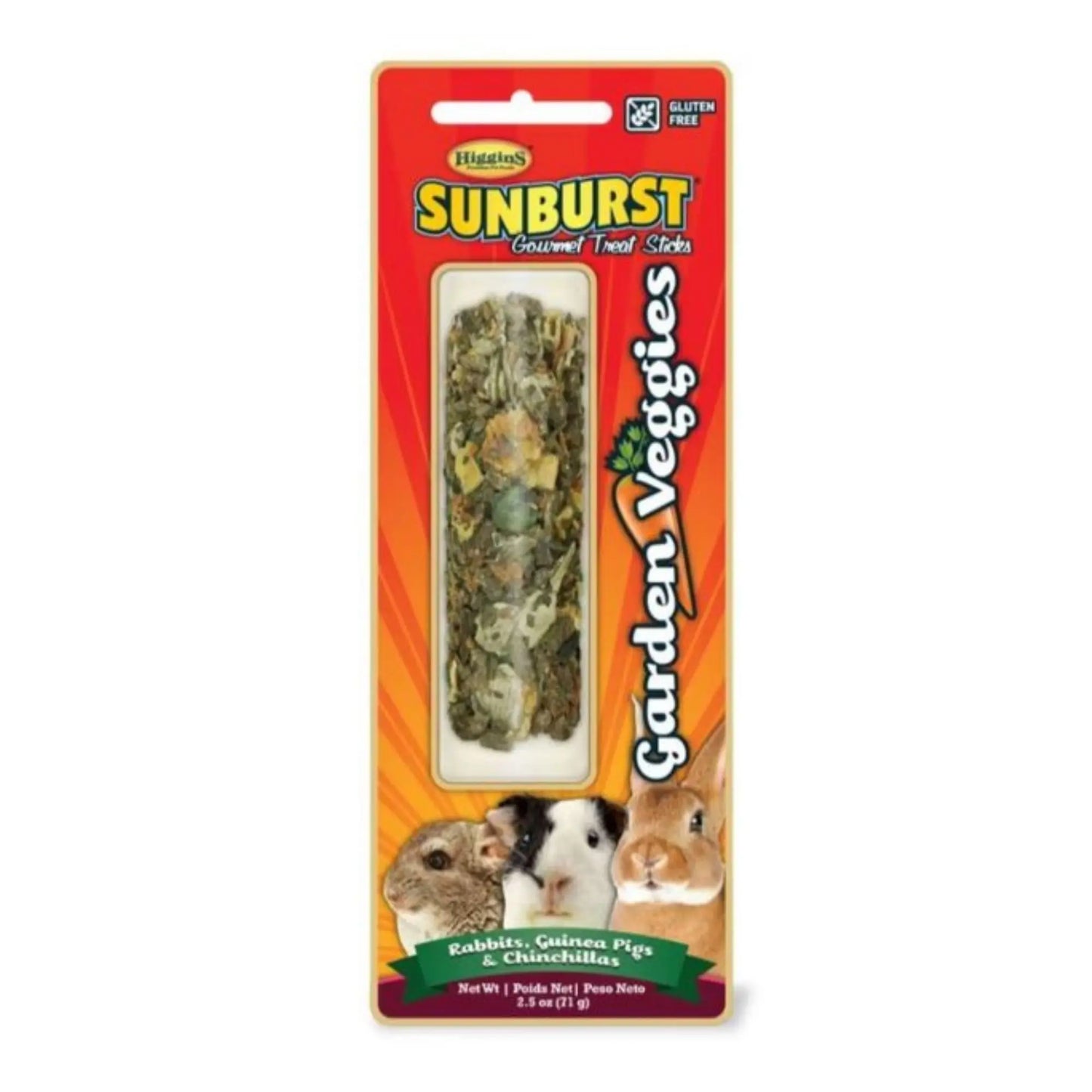 Higgins Sunburst Small Animal Treat Stick Garden Veggies 2.5oz. Higgins