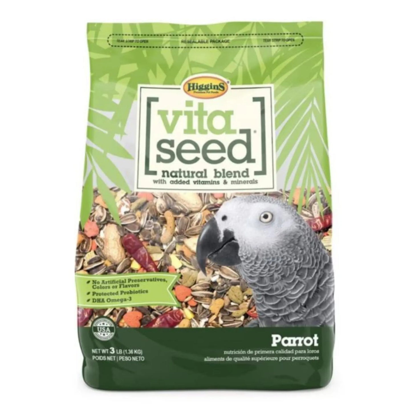 Vita Seed Natural Blend Parrot 3 Lb Higgins