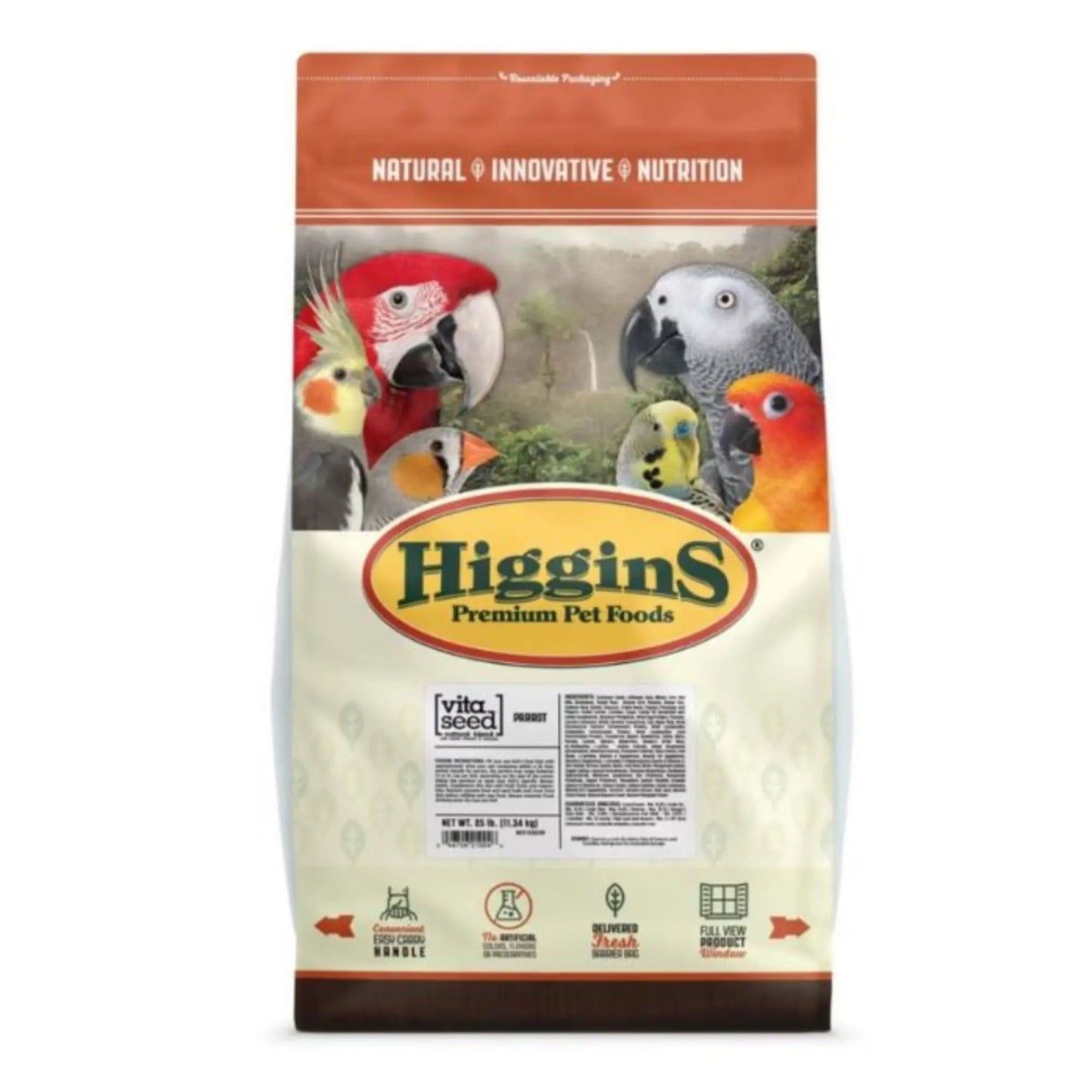 Vita Seed Natural Blend Parrot 25 Lb Higgins