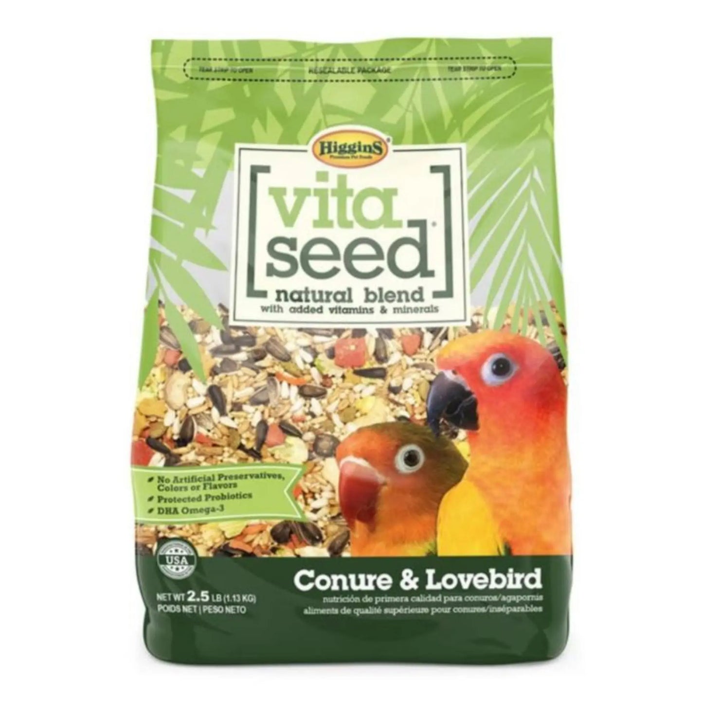 Vita Seed Natural Blend Conure & Lovebird 2.5 Lb Higgins