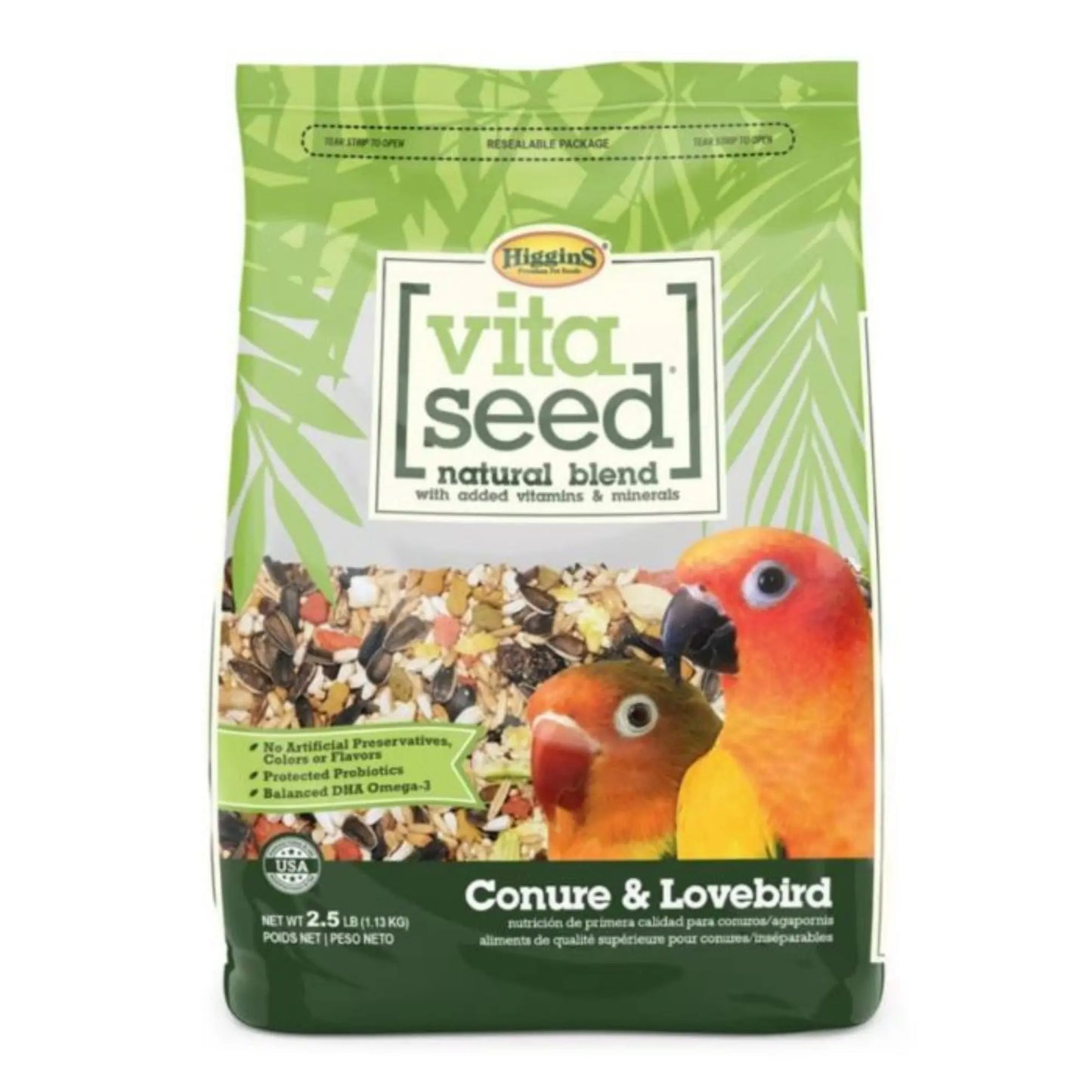 Vita Seed Natural Blend Conure & Lovebird 5 Lb Higgins