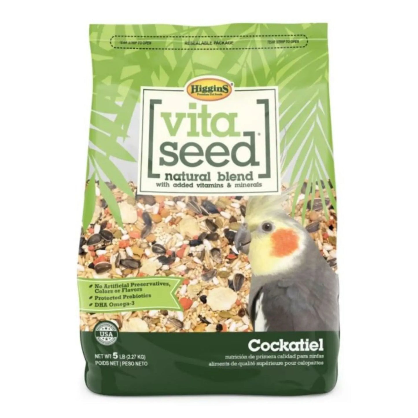 Vita Seed Natural Blend Cockatiel 5 Lb Higgins