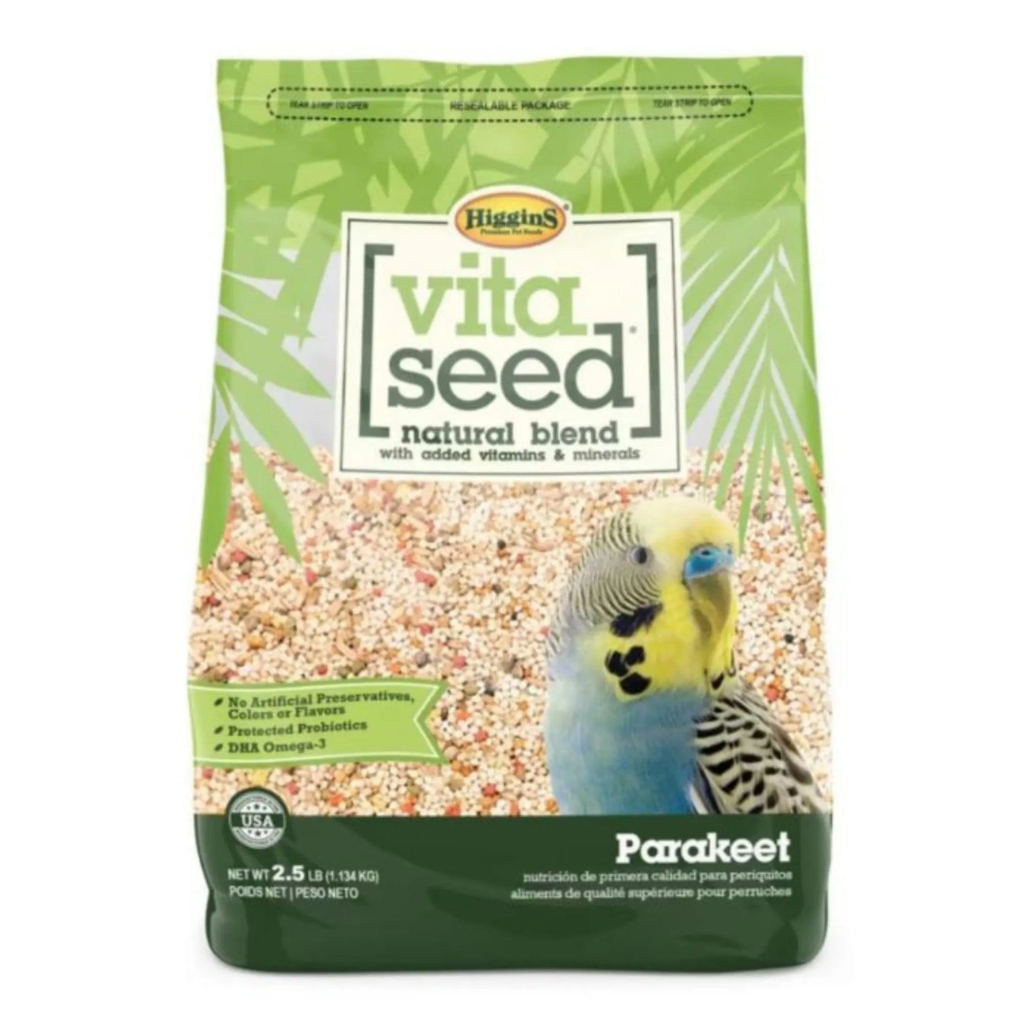 Vita Seed Natural Blend Parakeet 2.5 Lb Higgins
