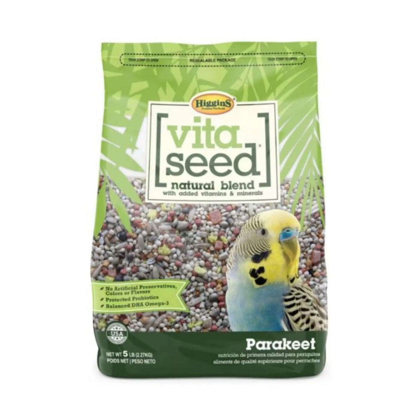 Vita Seed Natural Blend Parakeet 5 Lb Higgins
