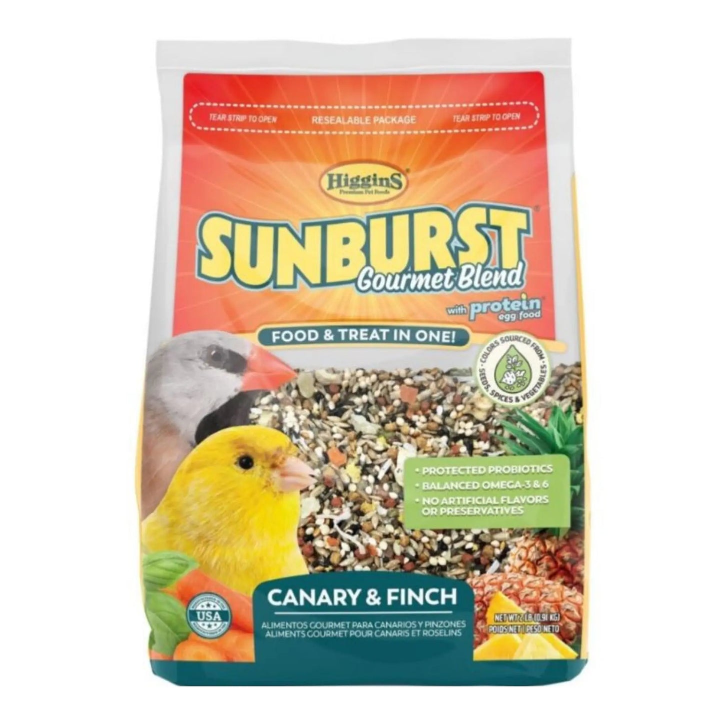 Sunburst Gourmet Blend Canary & Finch 2 Lb Higgins