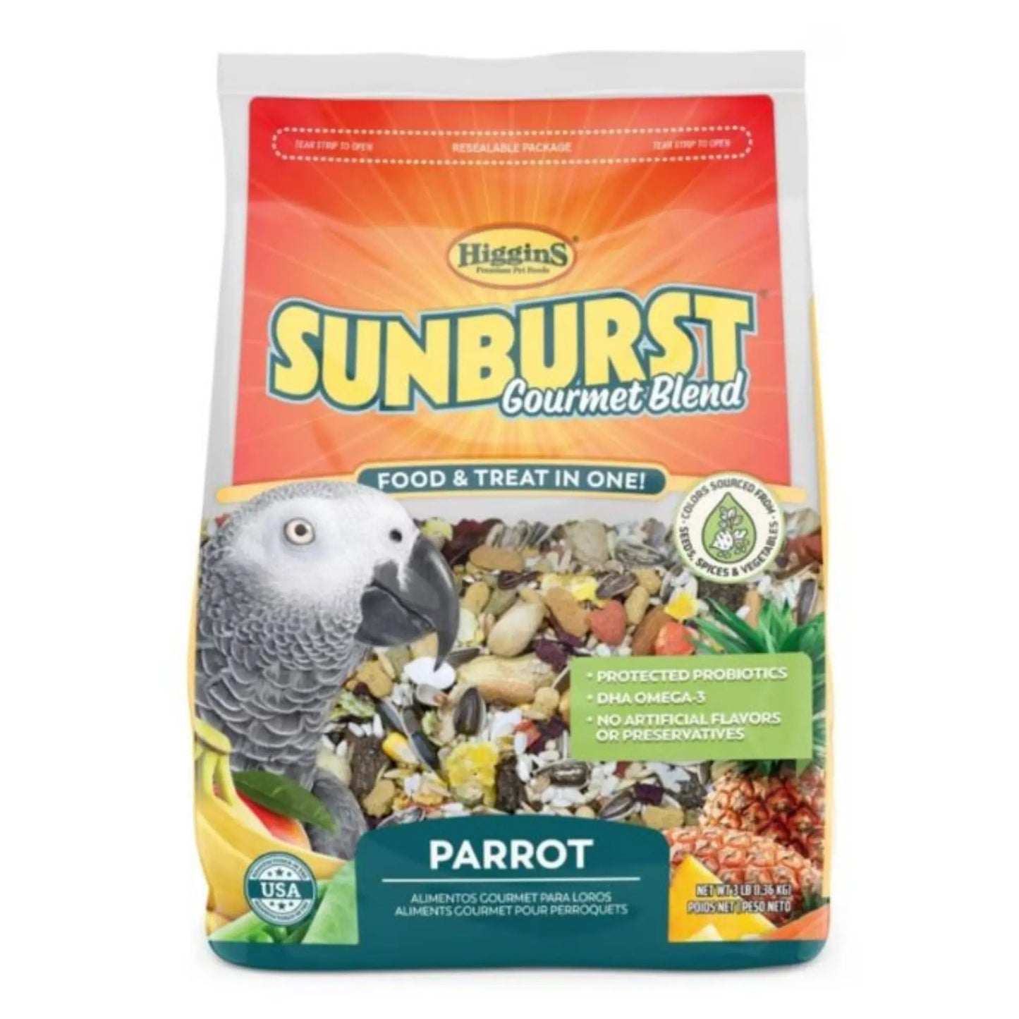 Sunburst Gourmet Blend Parrot 3 Lb Higgins