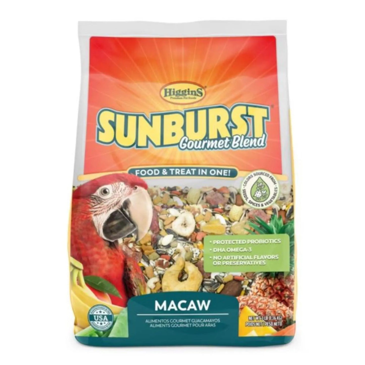 Sunburst Gourmet Blend Macaw 3 Lb Higgins
