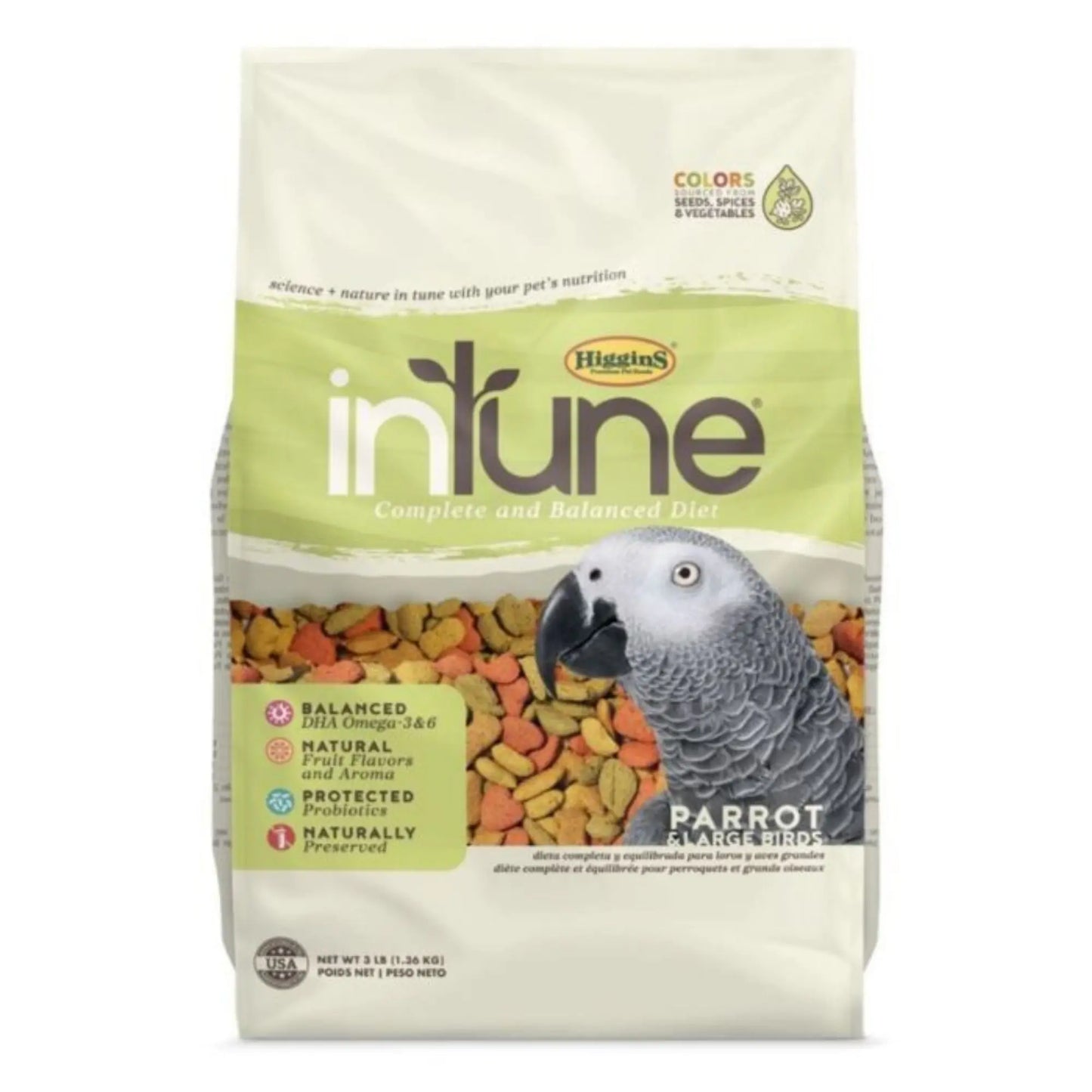 Intune Complete Diet Parrot 3 Lb Higgins