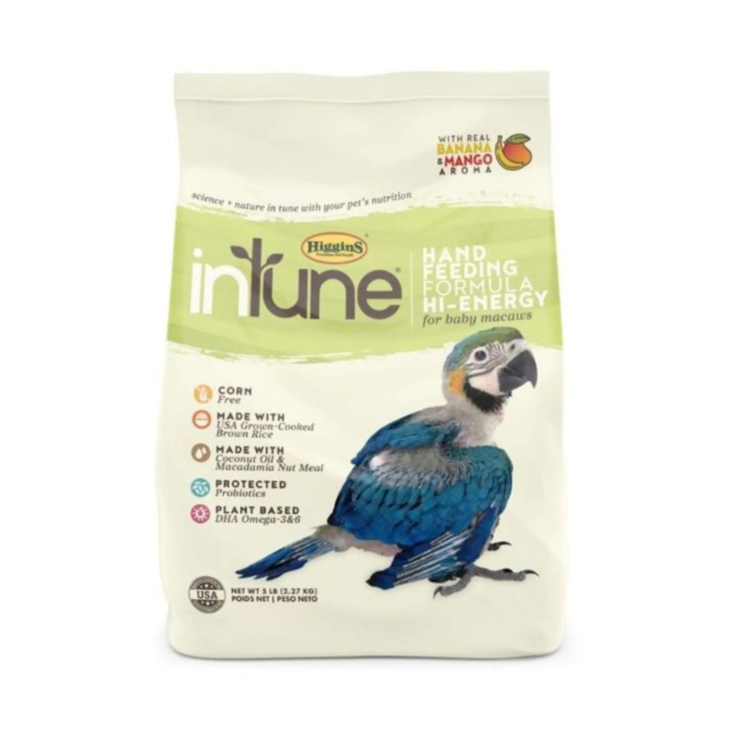 Intune Hand Feed Formula Hi Energy Macaw 5 Lb Higgins