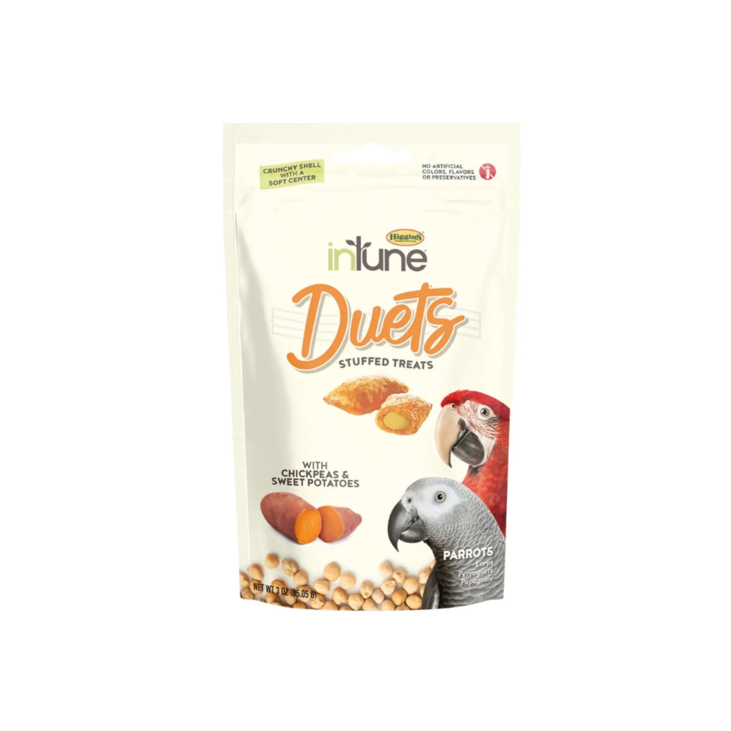 Intune Duets Treats For Parrots And Macaws Sweet Potato 3oz. Higgins