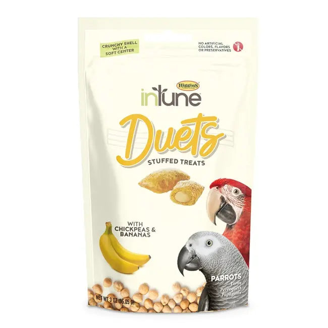 Intune Duets Treats For Parrots And Macaws Banana 3oz. Higgins